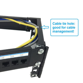 Jingchengmei 2U hinged design keeps access open for cables.