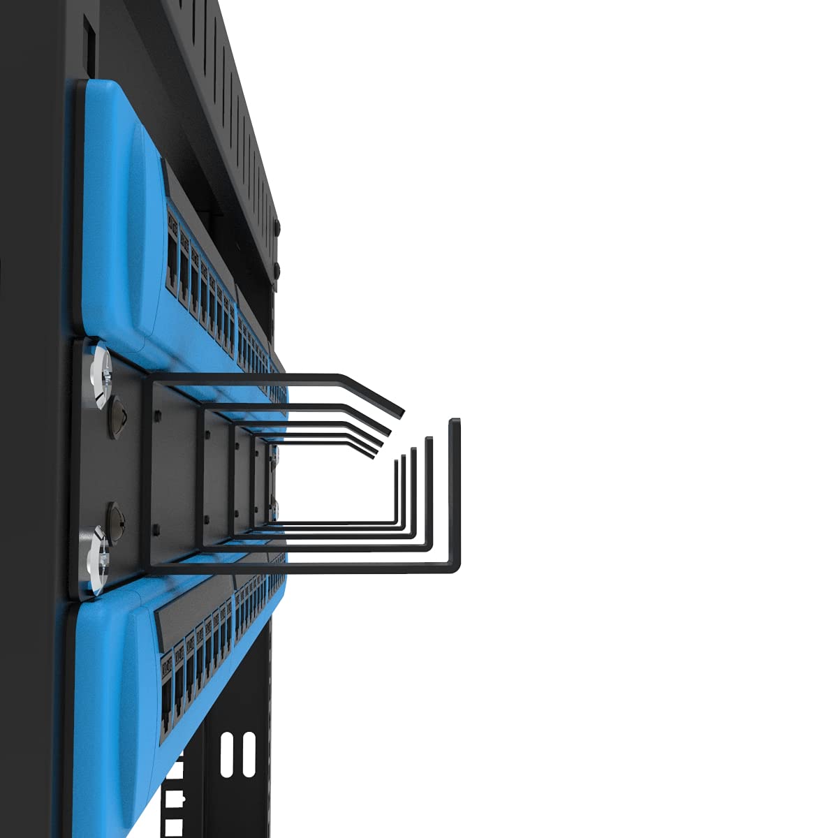 JINGCHENGMEI beside a ruler showing exact 1.75" height for accurate rack planning