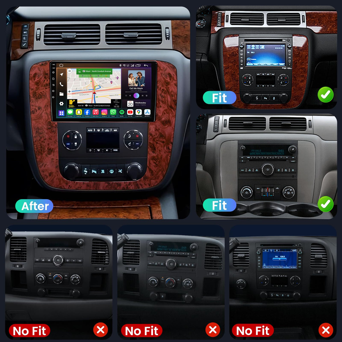 Jingelsye compatibility with 2007-2013 GM models for upgraded infotainment