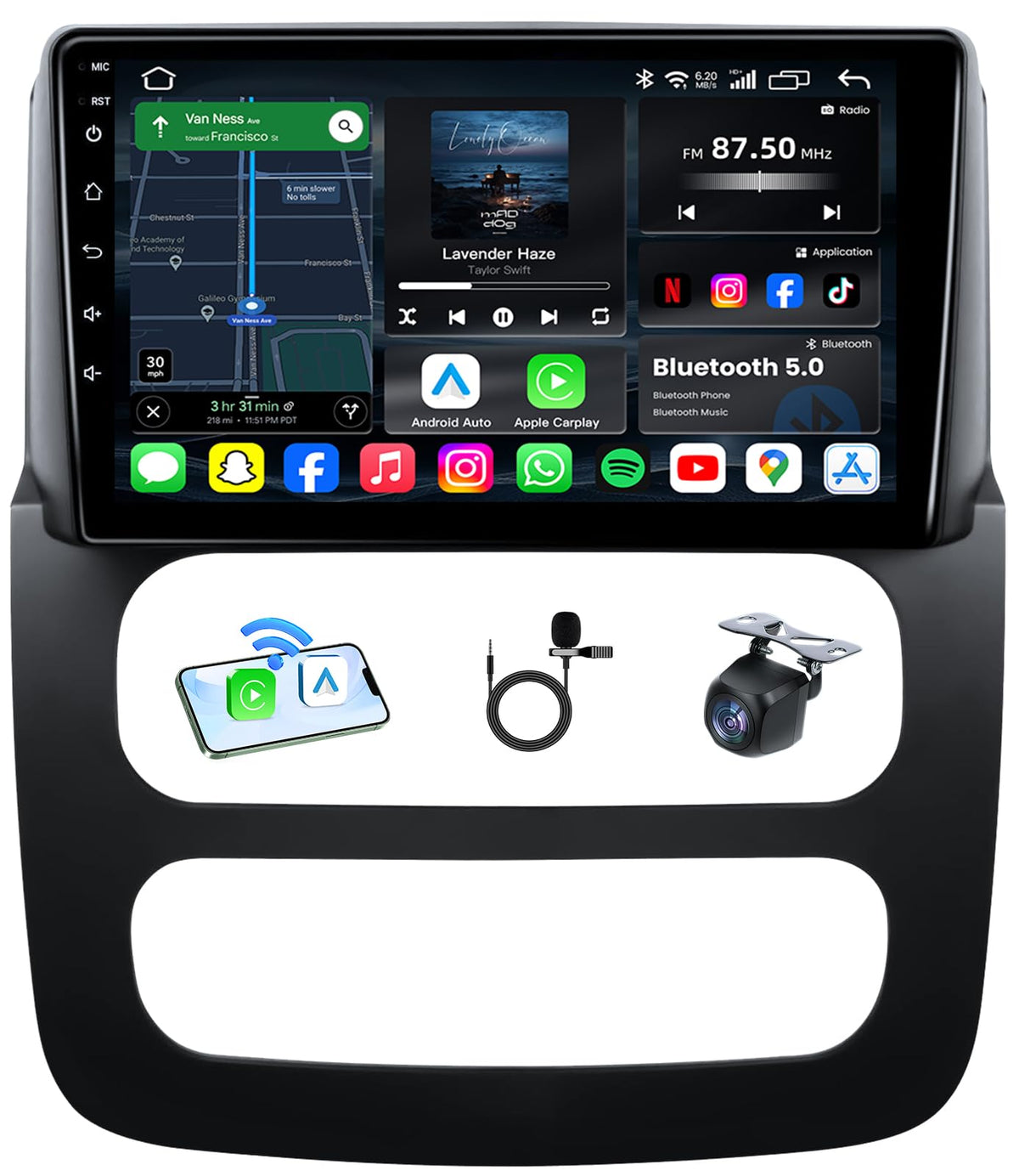 Jingelsye 9-inch display delivers crisp visuals and quick touch response in Ram dashboard