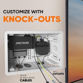 JINGTAO88 interior storing Apple TV and Roku for cable concealment