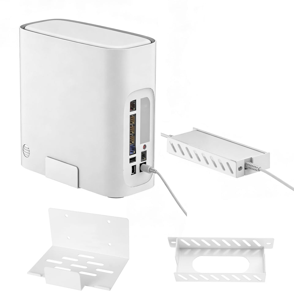 JinLunar BGW320 wall mount front view shows sturdy metal frame for AT&T gateway.