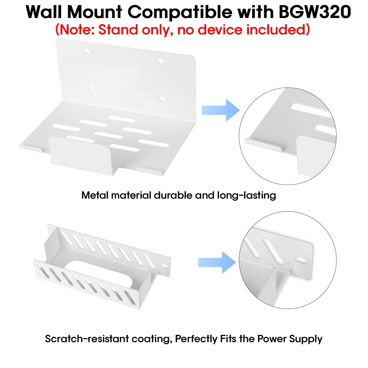 JinLunar BGW320 wall mount side view highlights open-frame tray for better cooling.