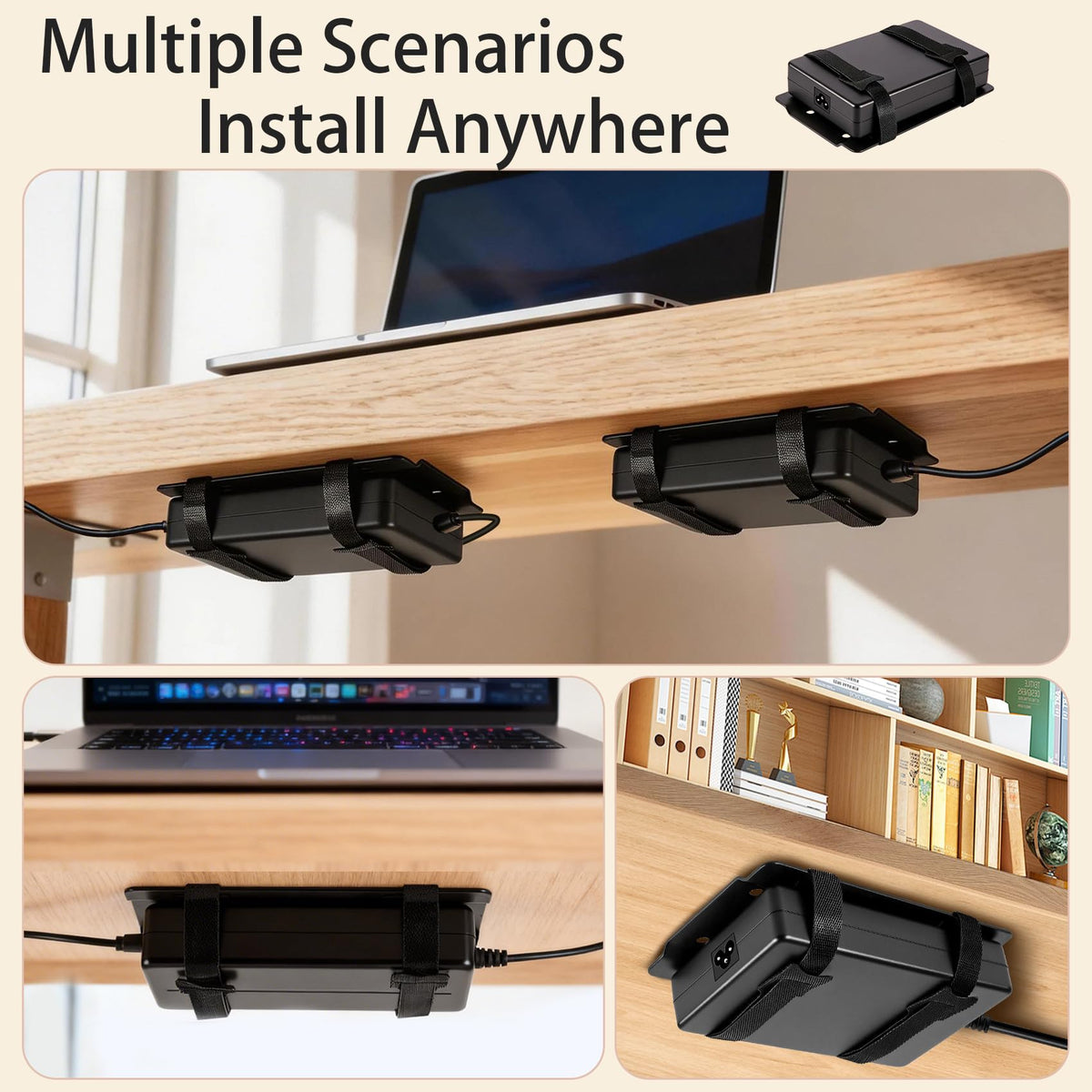 JinLunar minimalist concealed under-desk design blends with any desk.