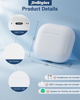 Jinstyles AirPods 4th Gen case pocket-size design for travel.