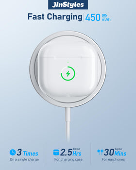Jinstyles AirPods 4th Gen case USB-C port for versatile charging.