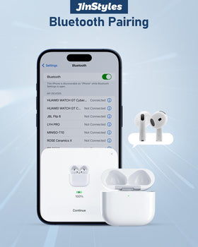 Jinstyles AirPods 4th Gen case wireless charging setup for on-the-go.