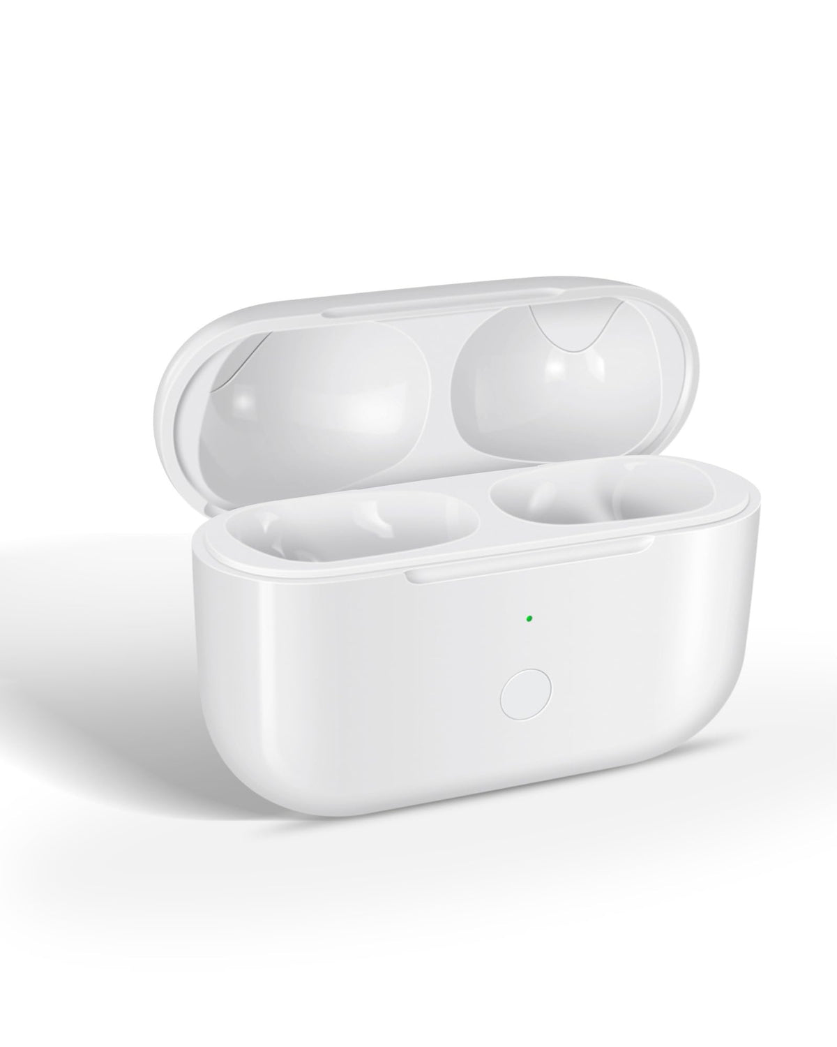 Jinstyles AirPods Pro case front view showing compact white design