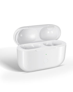 Jinstyles AirPods Pro case front view showing compact white design