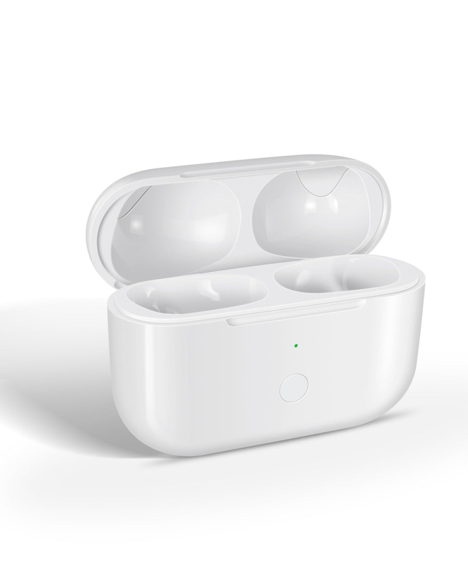Jinstyles AirPods Pro case front view showing compact white design