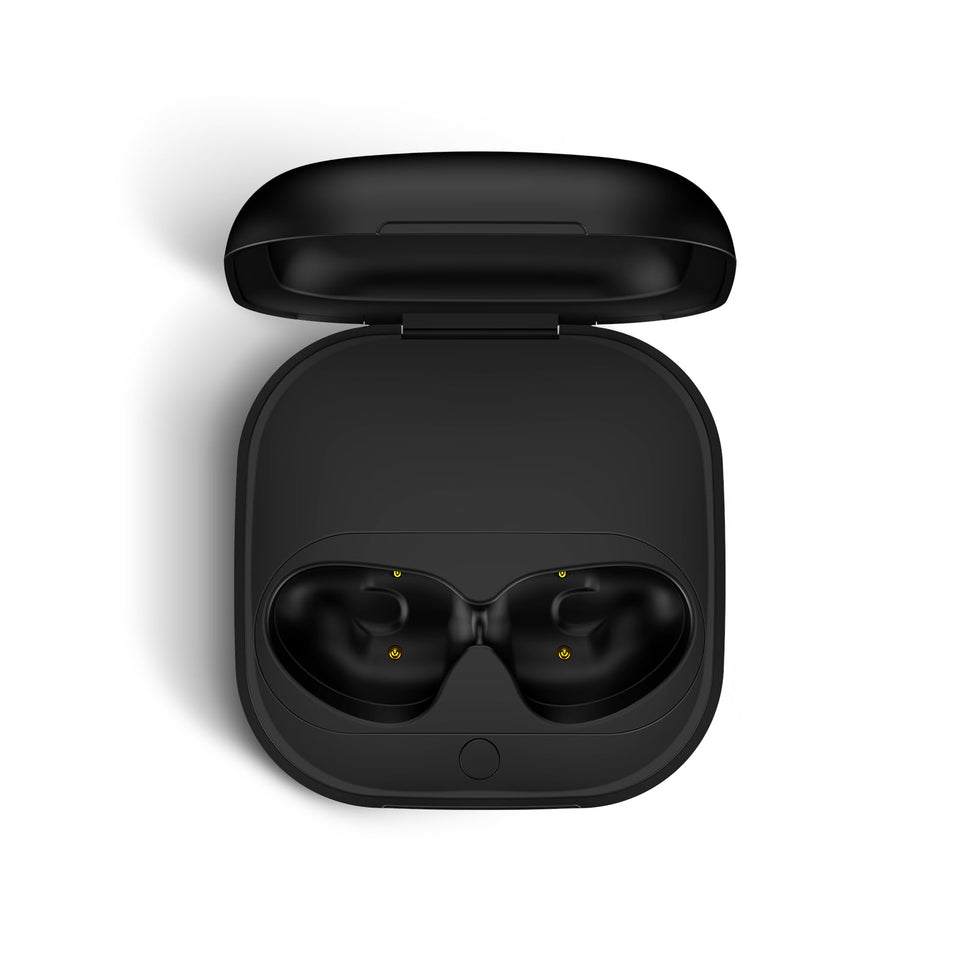 Jinstyles Beats Fit Pro case front view with sleek black finish for quick charging.