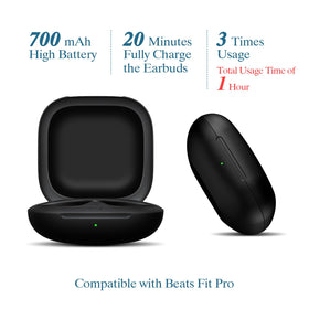Jinstyles Beats Fit Pro case side view shows compact portability.