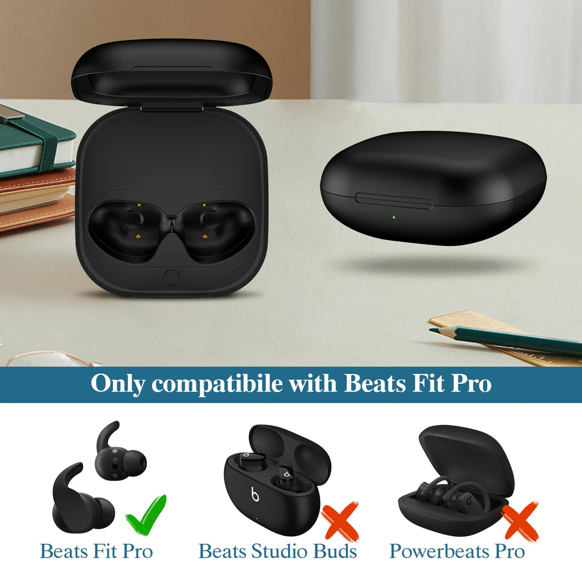 Jinstyles Beats Fit Pro pocket-size case ideal as backup charger during travel.