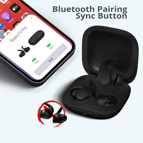 Jinstyles Beats Fit Pro charging with USB-C option for flexible charging.