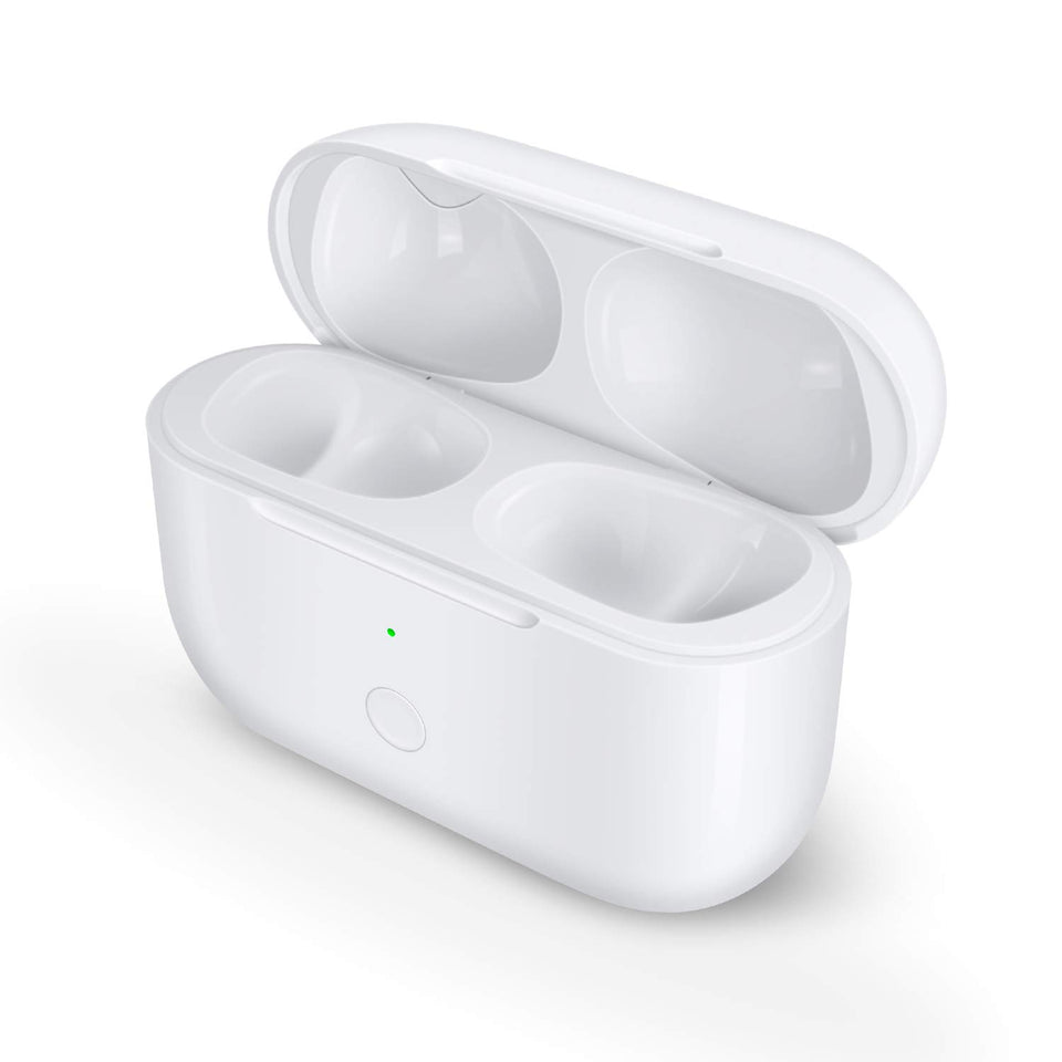 Jinstyles front view of white replacement case showing sleek finish and fast charging benefit