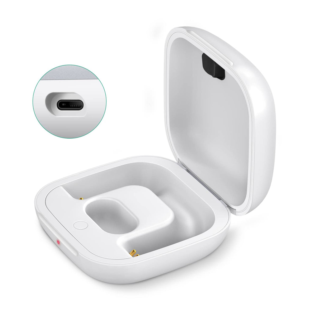 Jinstyles front view white case showing clean design and quick access