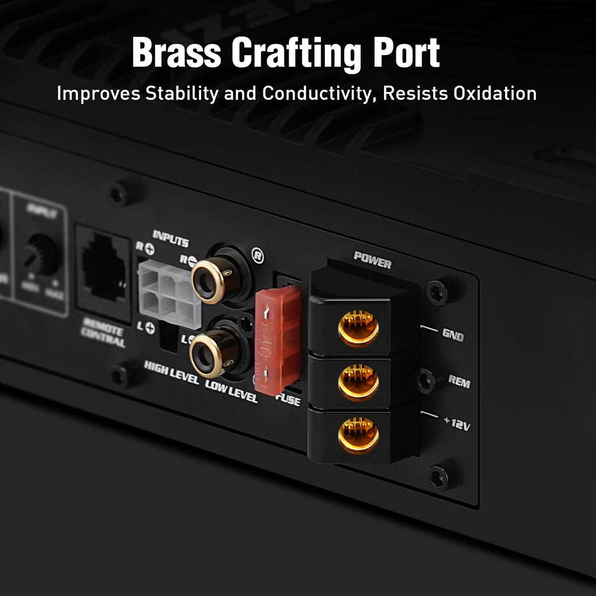 JinYeZi high/low inputs with REM auto-power-on for seamless head unit integration.