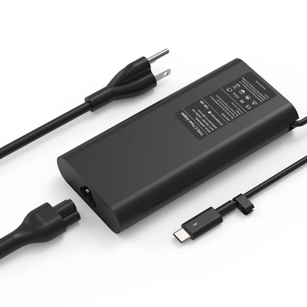 JIONR front view showing compact 130W adapter and ports for reliable charging