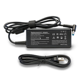 JIONR 45W HP charger with blue tip for HP laptops setup.