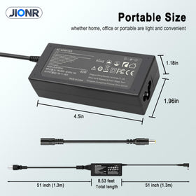 JIONR 65W charger works with Acer Chromebook models for steady power.