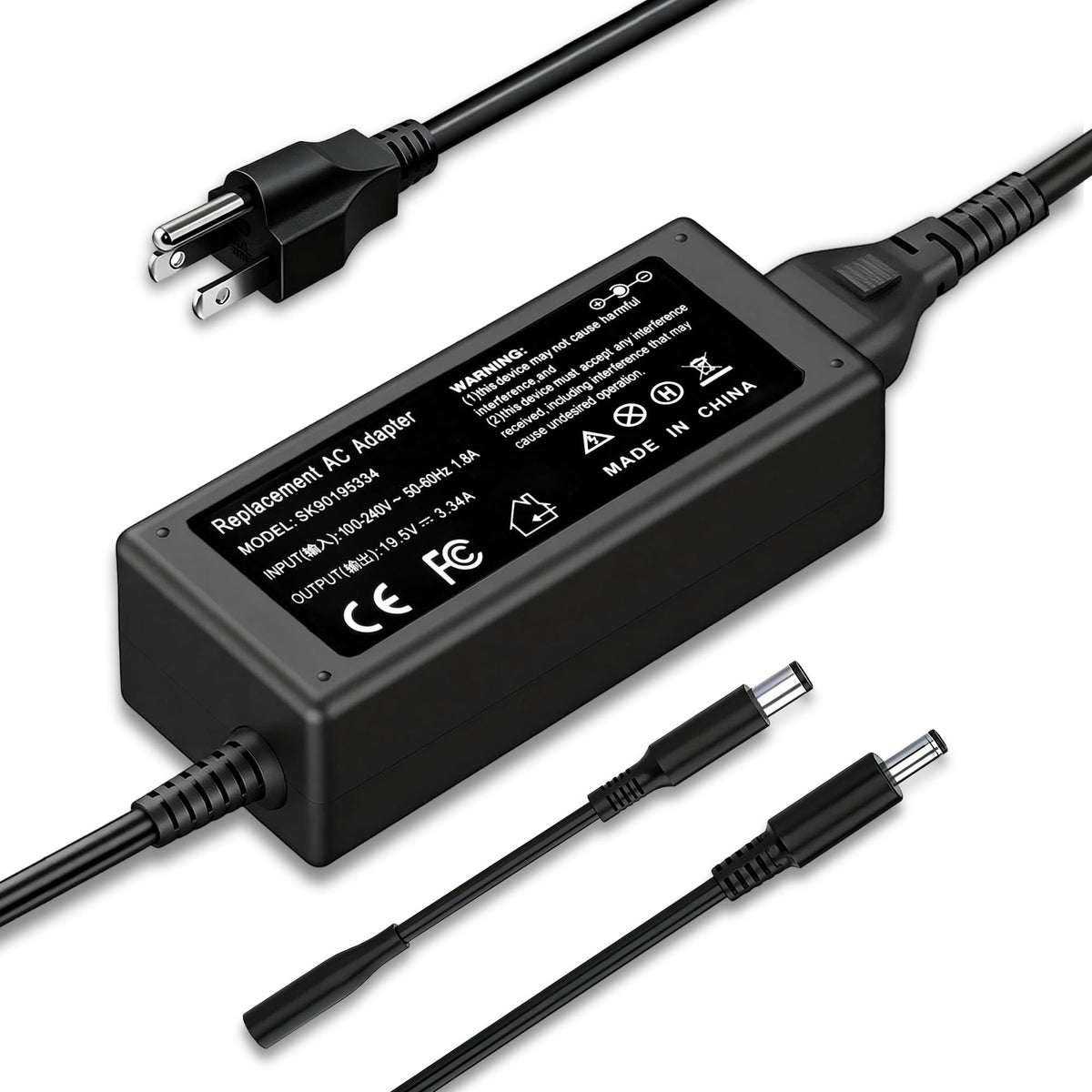 JIONR 65W Dell Inspiron AC adapter, compact and reliable for daily charging.