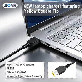 JIONR adapter side profile highlighting brick size and durable casing benefit