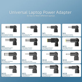 JIONR 90W charger with 16 tips package supports many models for flexible use