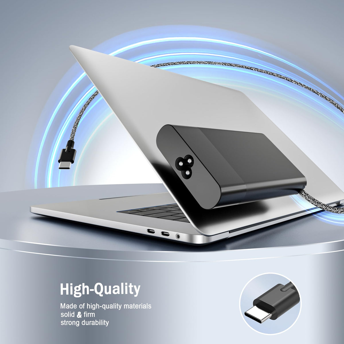 JIONR HP Spectre X360 compatibility graphic highlighting versatile charging options.