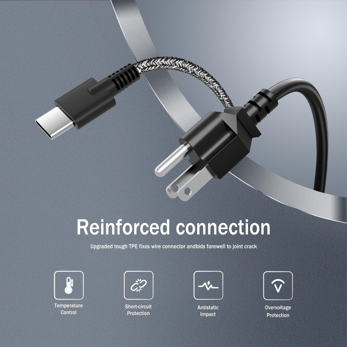 JIONR package image showing AC adapter and power cable included.