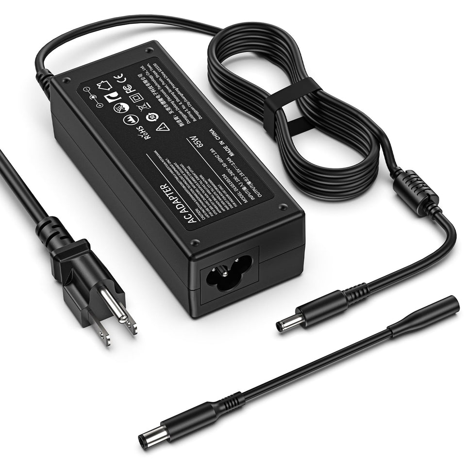 Jippofu 65W adapter front view showing compact design and port, safe reliable charging
