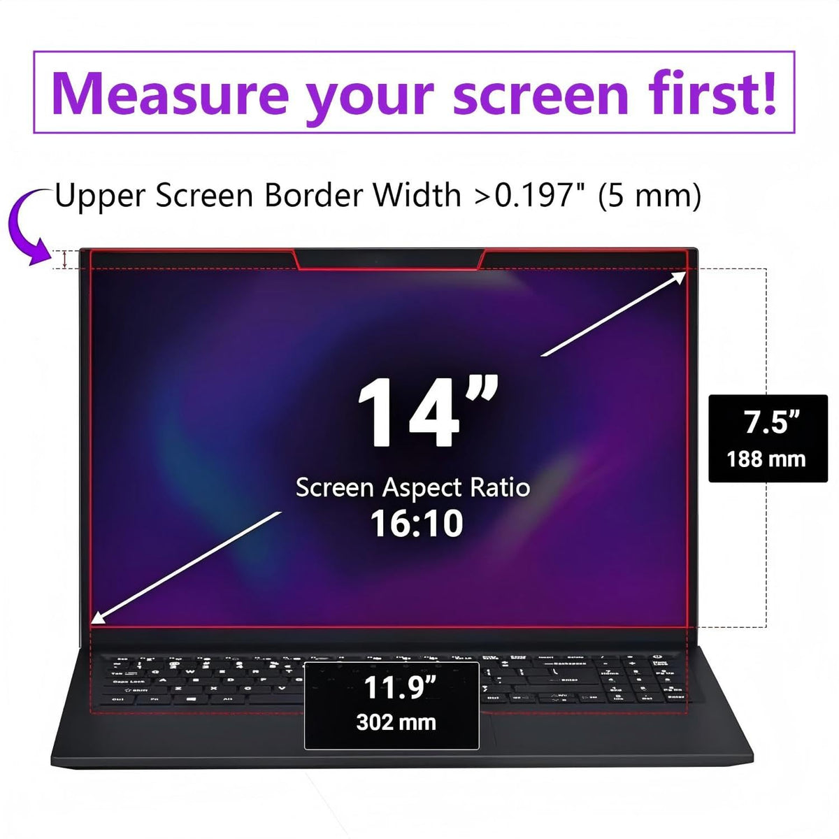 JiSiTeCai privacy screen side view shows easy magnetic attachment