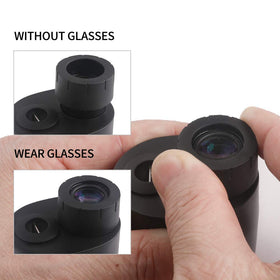 Jizmo used for birdwatching showing wide field-of-view benefit