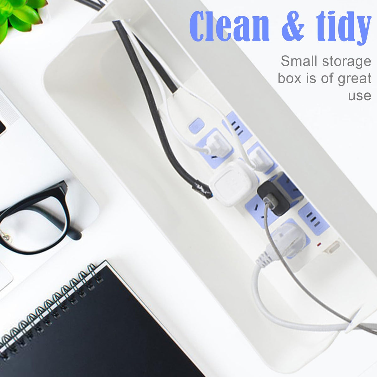 JJYHEHOT cable box with bamboo lid reduces clutter on countertops.
