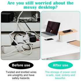 JJYHEHOT white cable box supports stacking to save space in small offices.