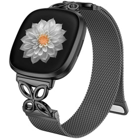 JKD floral shape metal band for Versa 4 and Sense 2 adds elegant daily wear