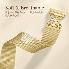 JKD flower-shape Milanese loop for Versa 3 adds feminine charm and breathable comfort.