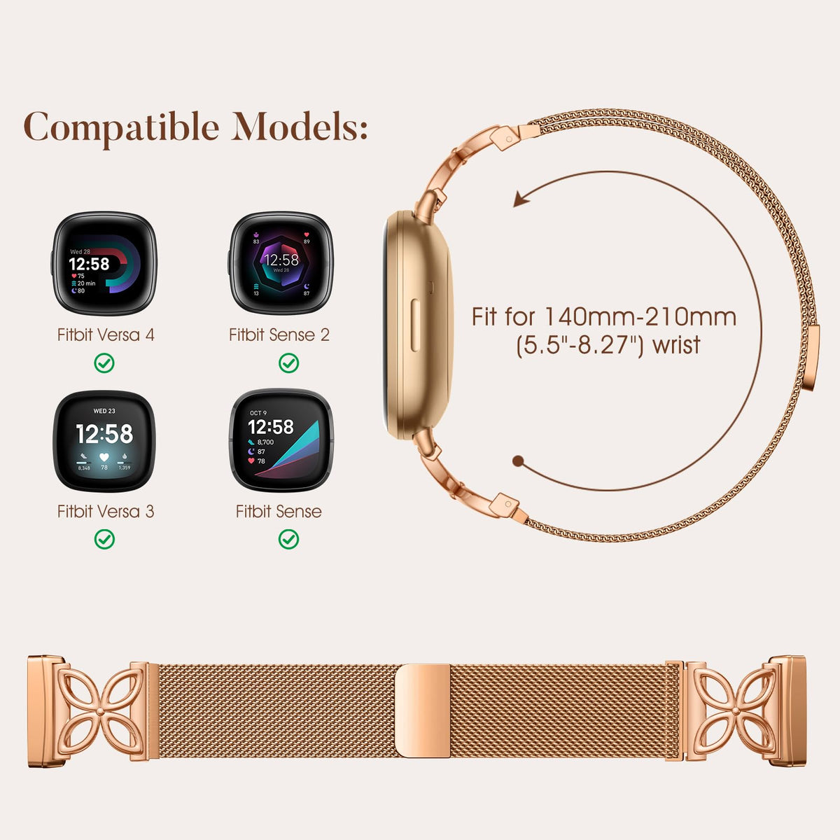 JKD floral gift-ready packaging presents a stylish smartwatch band as a gift.
