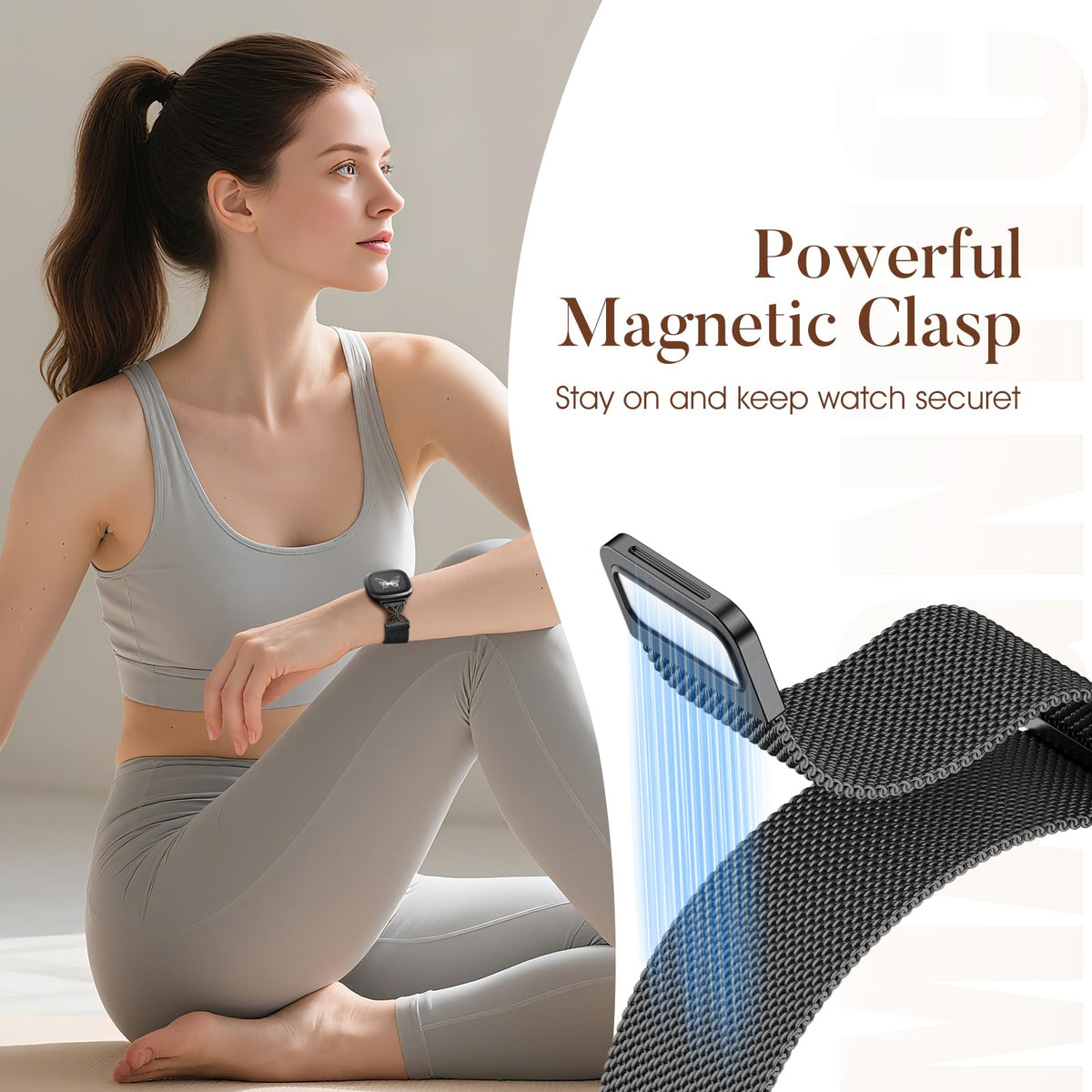 JKD magnetic closure band provides secure fit on Fitbit watches