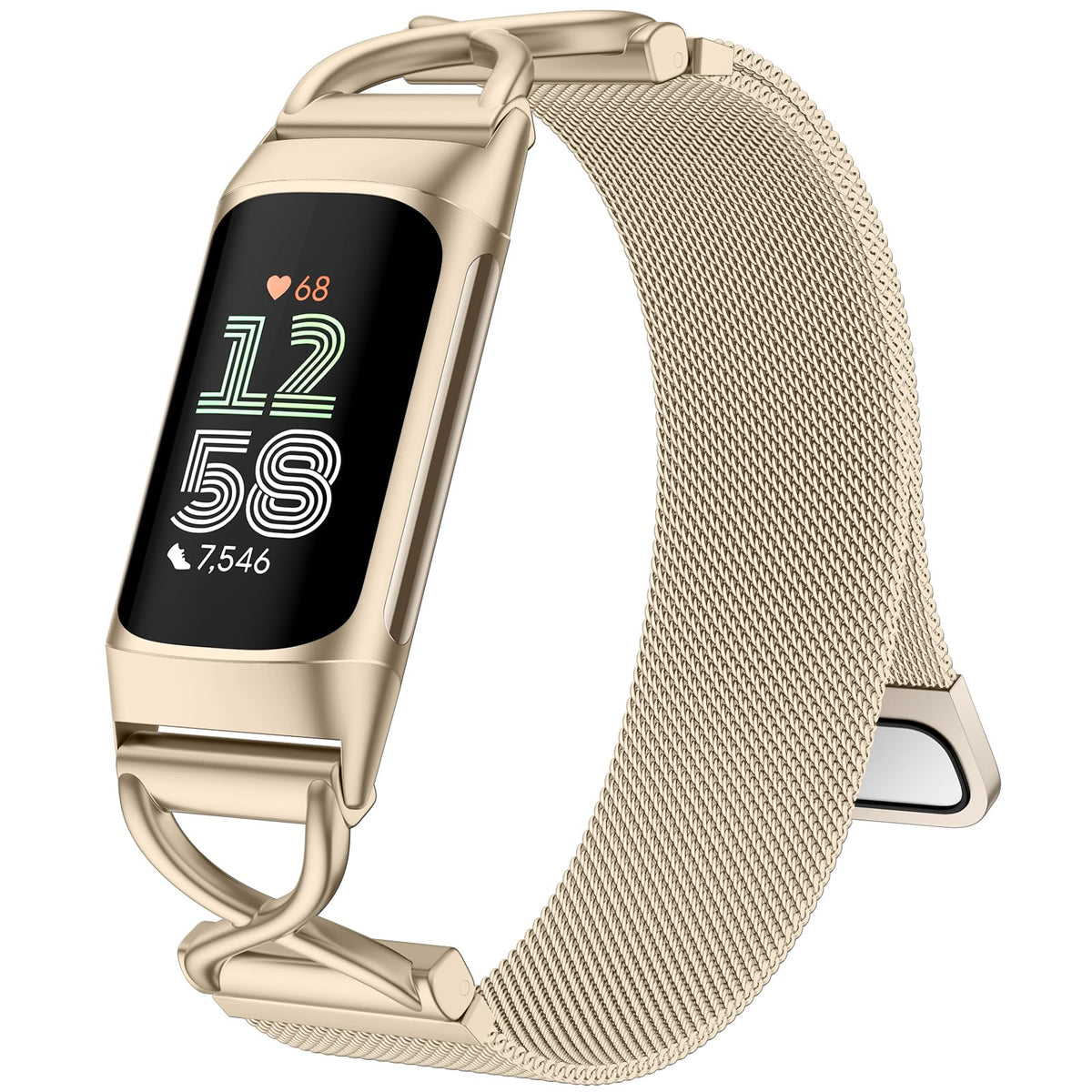 JKD metal band for Fitbit Charge 6 — stylish woven mesh design for daily wear