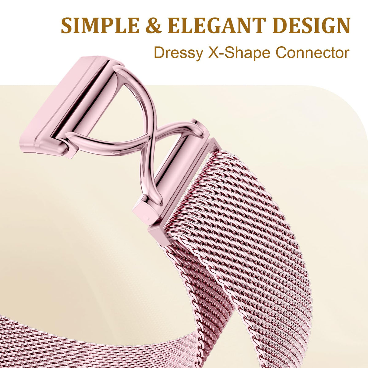 JKD rose-pink secure clasp band ensures stays in place during workouts.
