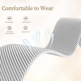 JKD silver band for Fitbit Charge 5 with edge-polished finish reduces snagging.