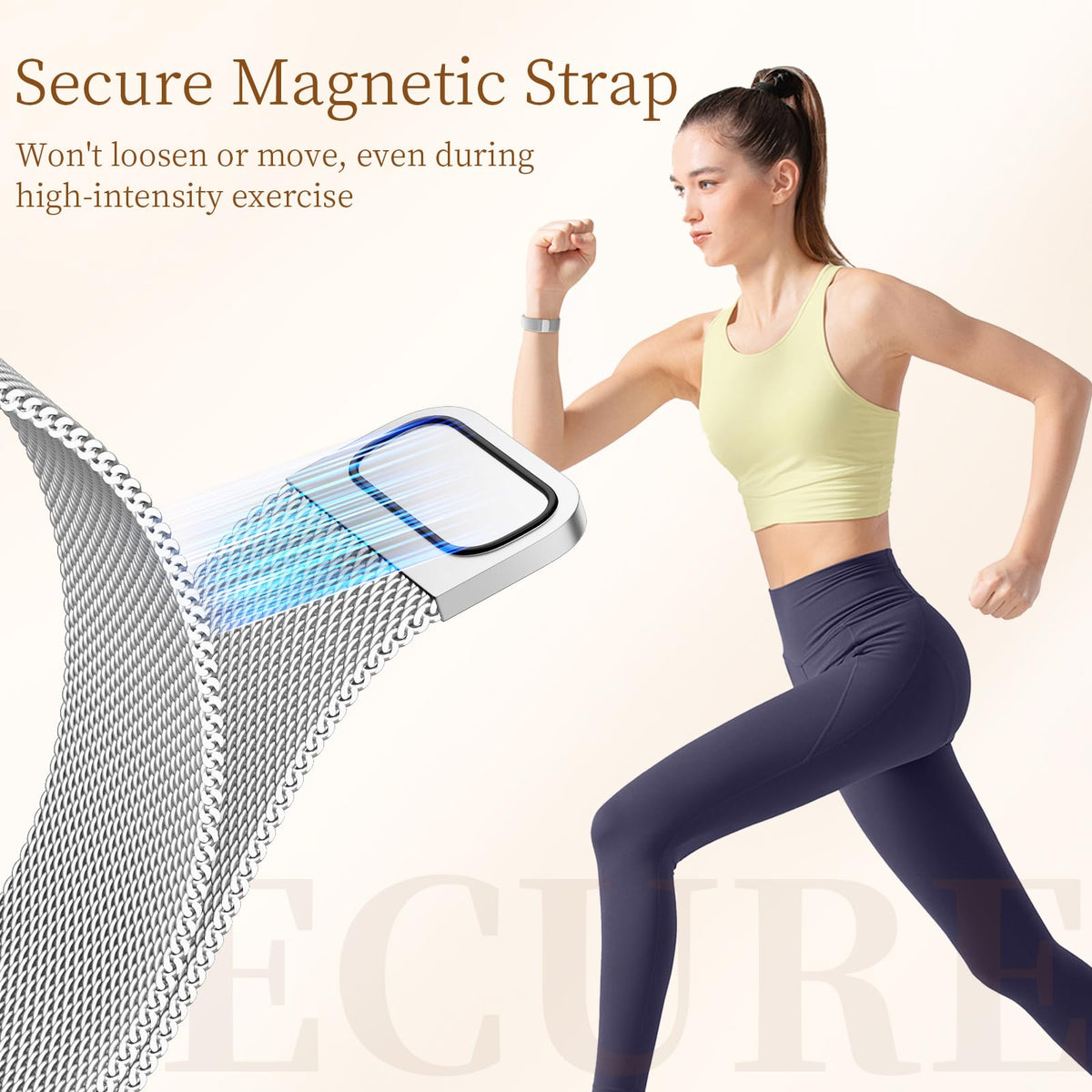JKD silver band for Fitbit Charge 6 seamless attachment for quick setup.