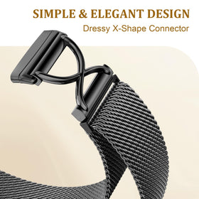 JKD Versa 3 wear, wrist shot, elegant metal mesh elevates casual or formal looks