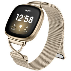 JKD X-Shape metal band champagne gold close-up highlighting premium mesh design