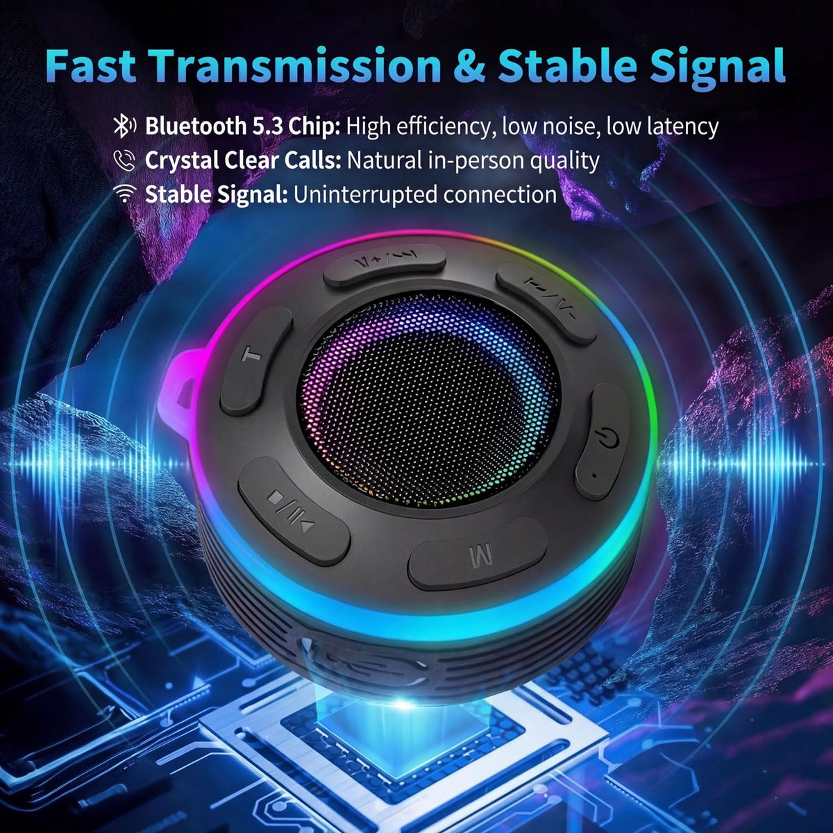 JKEROSSTARS LED-lit mode creates instant party vibes during camping or beach trips.