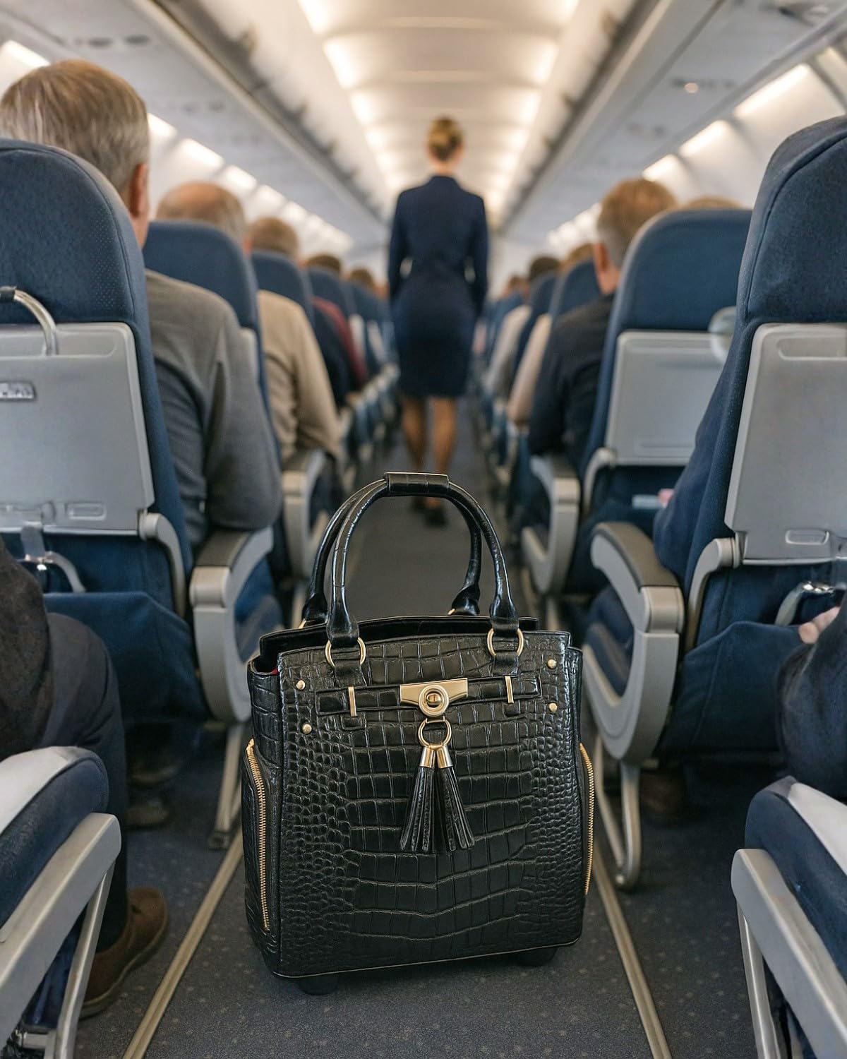 JKM & Company laptop pocket fits up to 13 inches for secure work transport.
