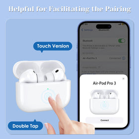 JKV AirPods Pro 3 case with Bluetooth touch sensing for easy pairing
