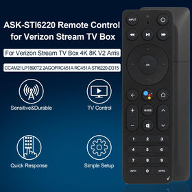 Pairing steps illustration for JKZTJOF ASK-STI6220 remote with Verizon Stream TV