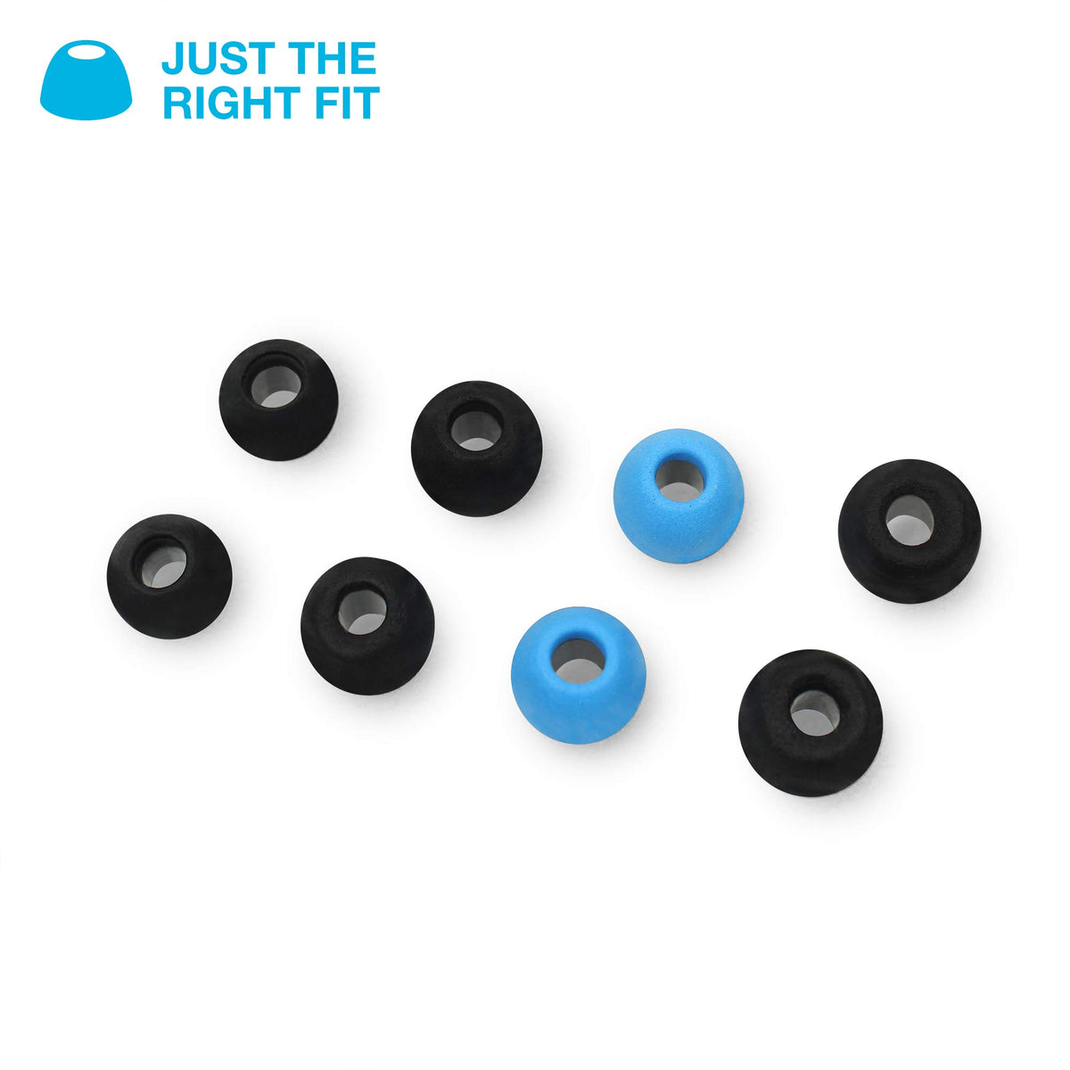 JLab Cloud Foam ear tip showing memory foam expanding for a personalized seal