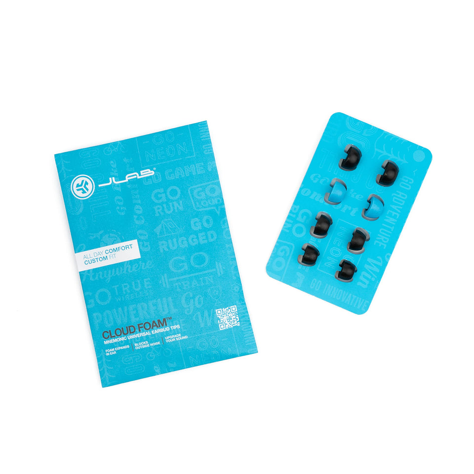 JLab Cloud Foam ear tip with universal fit for most earbuds, enhancing comfort